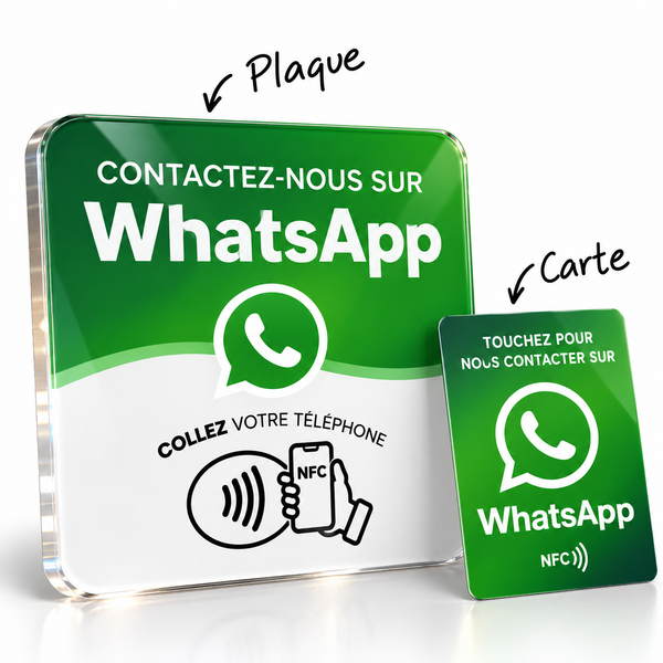 Plaque & Carte Whatsapp